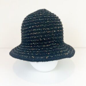 August Hat‎ Company Women’s Black Multicolor Cloche Knit Hat